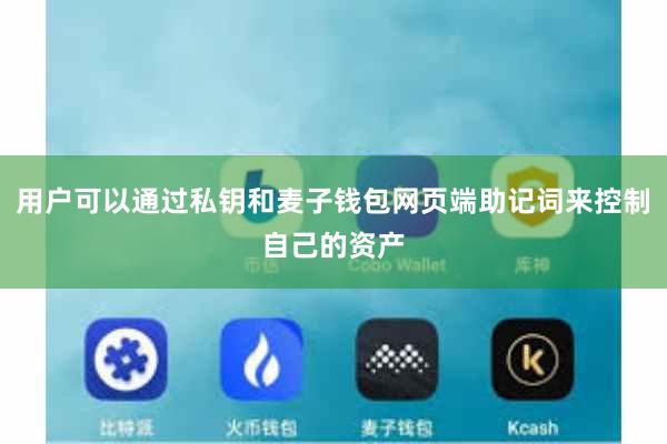 用户可以通过私钥和麦子钱包网页端助记词来控制自己的资产