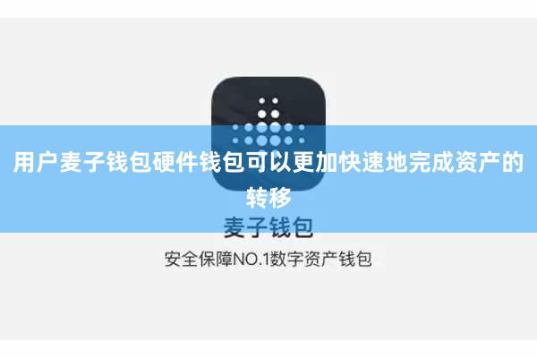 用户麦子钱包硬件钱包可以更加快速地完成资产的转移