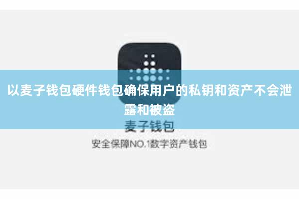 以麦子钱包硬件钱包确保用户的私钥和资产不会泄露和被盗